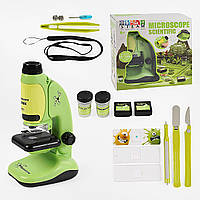 Дитячий мікроскоп 2209-1 підсвітка, інструменти, контейнери