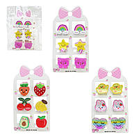 Аксесуари для дівчат арт. Cel241104 (120шт) заколки крабіки, мікс видів, ціна за планшет, пакет 10