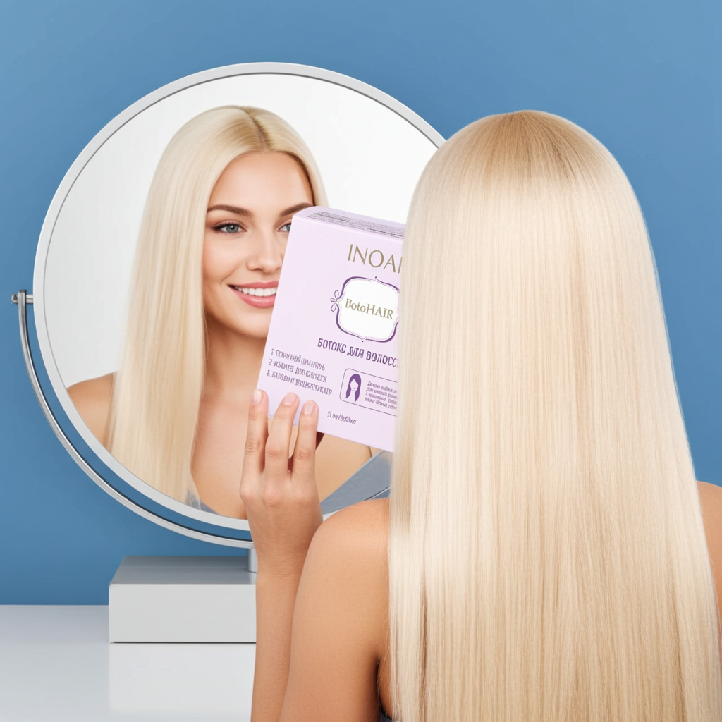 Ботокс для волосся, набір на одну процедуру, Іноар Ботохеір, 30 мл + 30 мл + 15 мл, фото 1