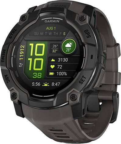 Смарт-часы Garmin Instinct 3 50mm AMOLED Black with Charcoal Band (010-03020-00/40), фото 1