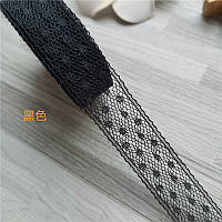 Мереживо "Горох" (1,5 см х 10 м) Чорне