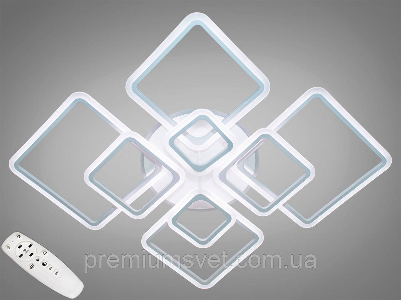 Люстра стельова світлодіодна A8160/8 WH LED 3color dimmer, фото 1