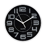 Настінний годинник Ритміка чорний 20 см Elisey