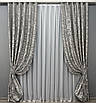 Шторна тканина жакард, колекція "Вензель". Колір сірий. Код 293ш, фото 8