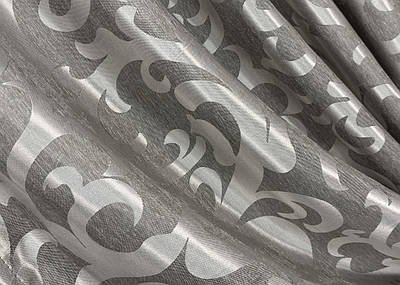 Шторна тканина жакард, колекція "Вензель". Колір сірий. Код 293ш