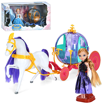 Ігровий набір Карета з конячкою та лялькою (2 види, в коробці) 245A-52A