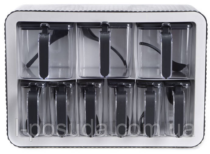 Набір спецівниць Violet House 0439 SPICE ANTR WHITE, 9 шт (6931274), фото 1