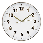 Настінний годинник Аврора вайт біло-золотий 30 см Elisey