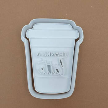 Вирубка-штамп Стакан лате 8.5 см