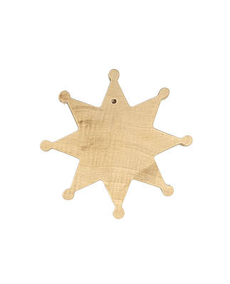 Дерев'яна заготовка зірка для творчості, декупажу 9x9 см / Дерев'яні заготовки для декору