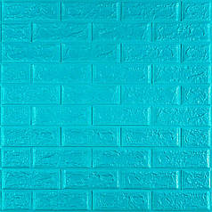 3D панель самоклеюча 700х770х5мм цегла Бірюза (002-5) SW-00000084
