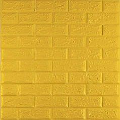 3D панель самоклеюча 700х770х5мм цегла Жовтий (010-5) SW-00000146