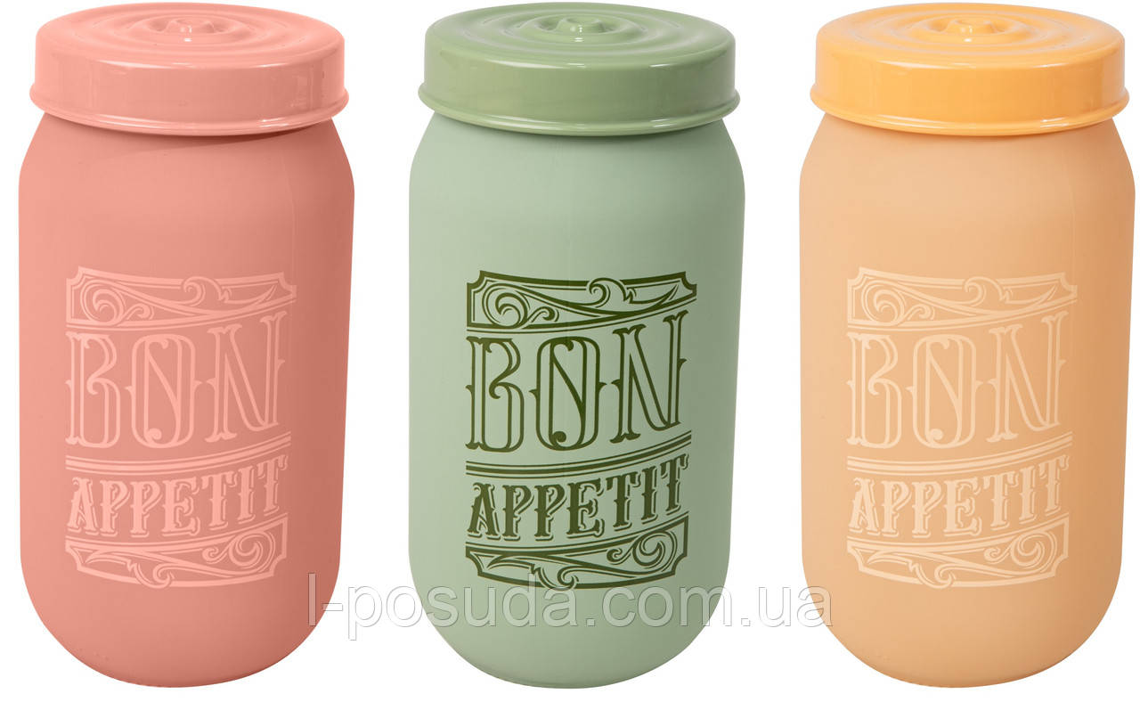 Банка Herevin Soft Colours MIX Bon Appetit 1 л (172541-150) (6965066), фото 1