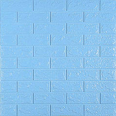 3D панель самоклеюча 700х770х5мм цегла Блакитна (005-5) SW-00000297
