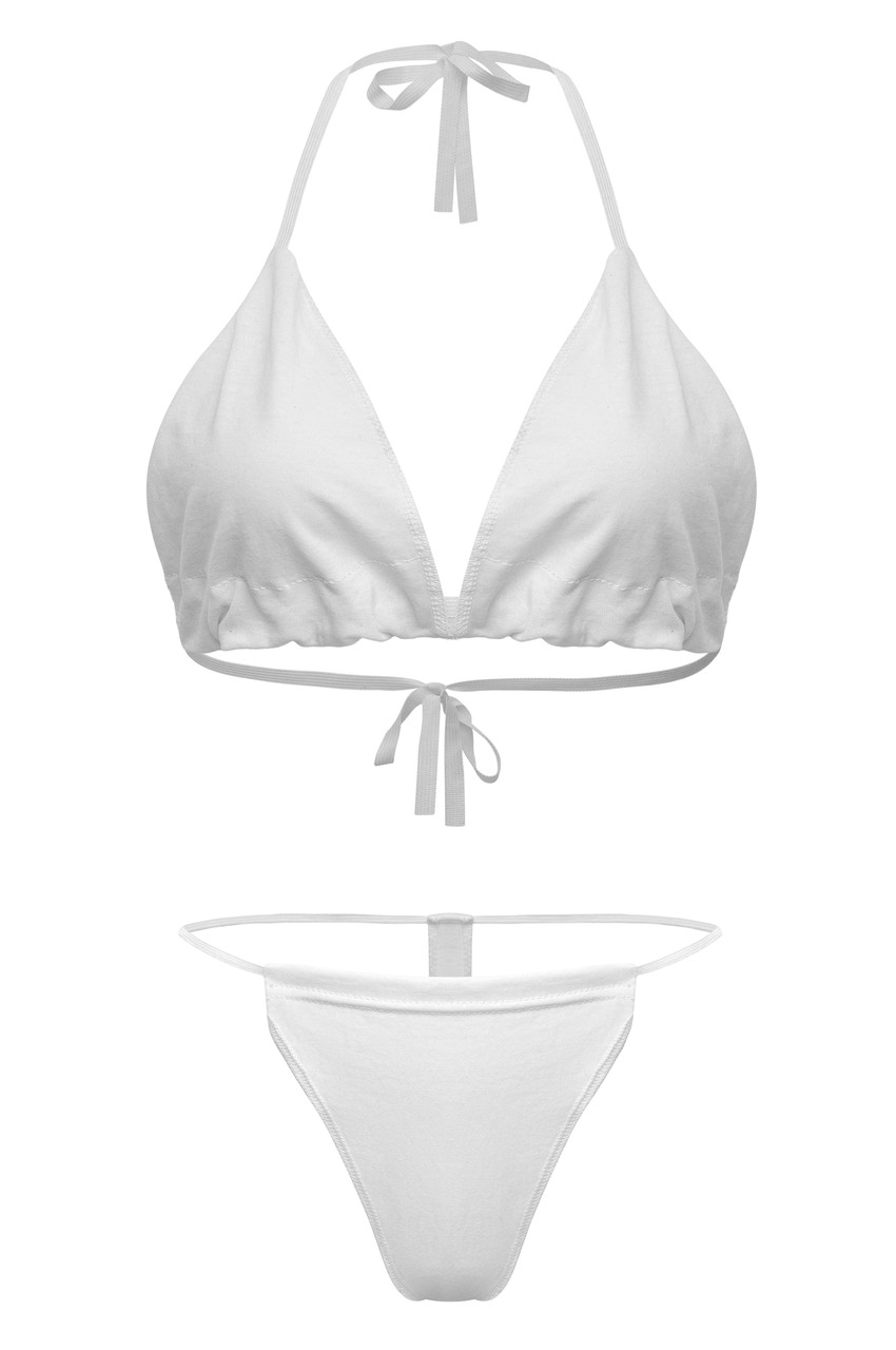 Одноразові комплекти для процедур spa спа, солярію, масажу (топ та стрінги), фото 1