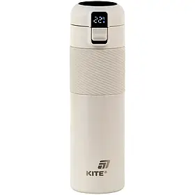 Термос з термодатчиком Kite 450 мл, K25-1227-1 бежевий