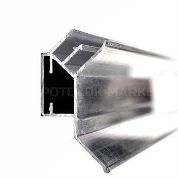 2-рівневий "Вилка під 45°" - 570 г. Профіль алюмінієвий для натяжних стель