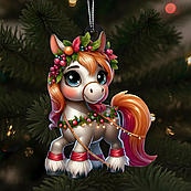 Дерев'яні фігурки іграшки магнітики символ року новорічний та різдвяний дерев'яний декор іграшка магніти на ялинку холодильник