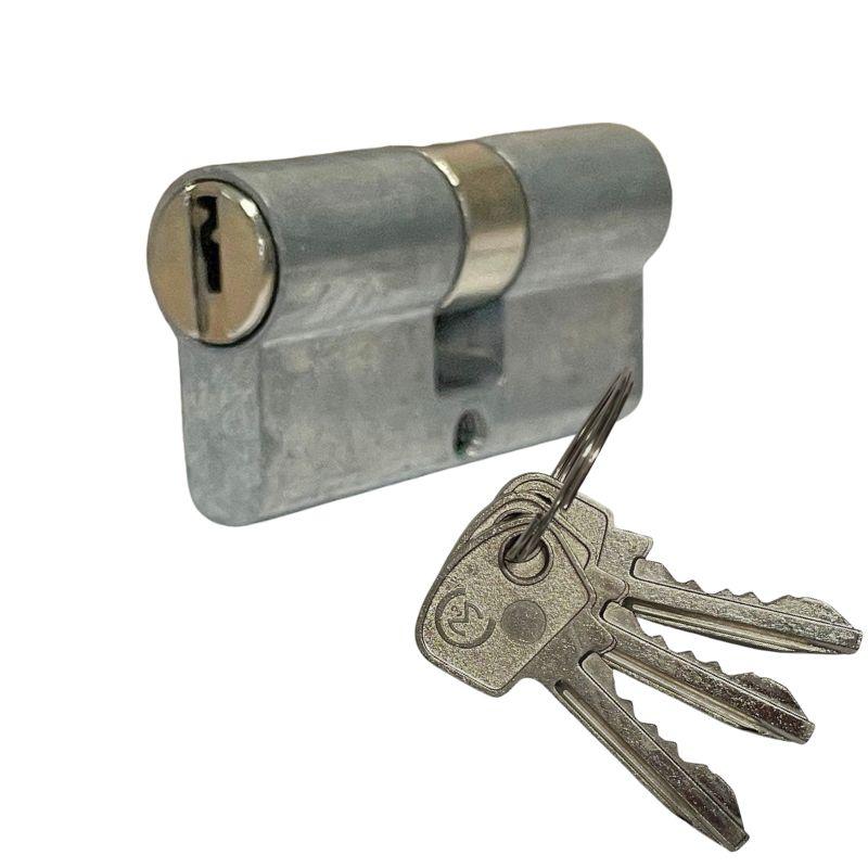 Циліндр Аріко 60 мм 3 ключів (врізний) ключ-ключ, фото 1