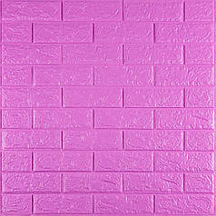 3D панель самоклеюча 700х770х5мм цегла Пурпурна (14-5) SW-00001334