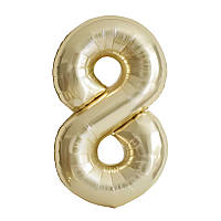 Кулька цифра 8 фольгована 40 дюймів шампань