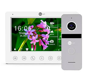 Комплект відеодомофону NeoLight Kappa+ HD WF 7 дюймів та панелі виклику NeoLight Solo Silver