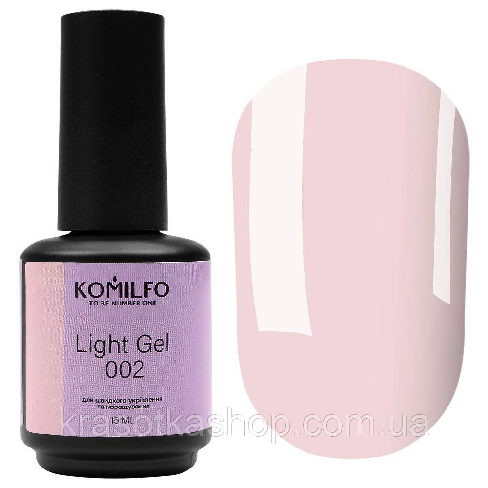 Рідкий гель з пензликом Light Gel 002 Komilfo, 15 мл, фото 1