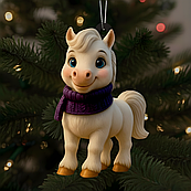 Дерев'яний сувенірний магнітик іграшка на ялинку холодильник символічний новорічний подарунок різдвяна прикраса магніт символ року