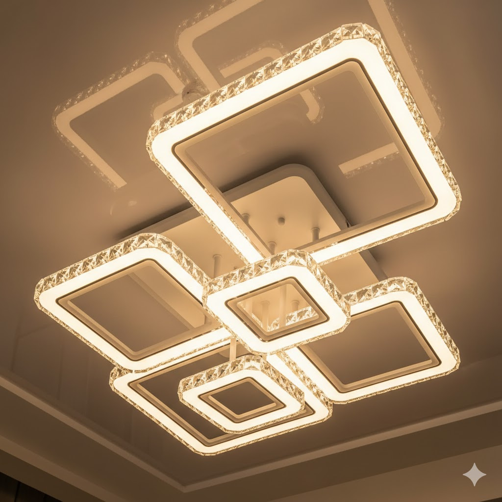 Люстра з кристалами Vatan Light 280W до 40 м² колір Білий 1174/6, фото 1