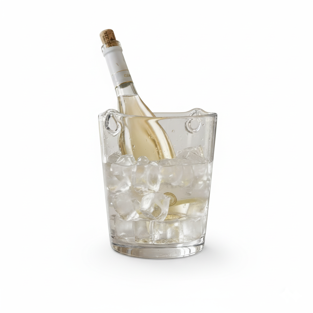 Відро для шампанського Sakura 3 л скляне прозоре, фото 1