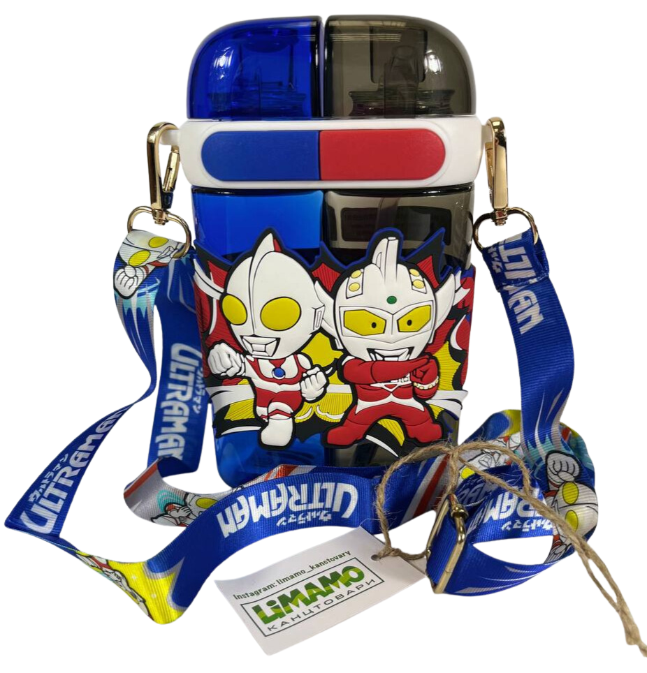 Пляшка на 2 відділення LM №75570-3 (75573) "Ultraman" преміум-класу з ручкою через плече, фото 1