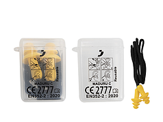 Протишумові вставки SJ Maduru, багаторазові, на мотузці, з футляром, SNR 32 dB