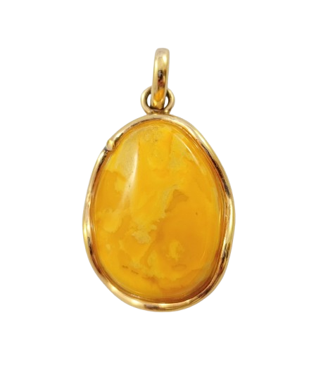 Підвіска срібна з бурштином 1048PEN-mg, фото 1