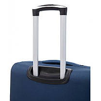 Дорожня тканинна валіза на колесах Bonro Tourist маленька (невелика) синя з висувною ручкою і кодовим замком, фото 5