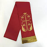 Закладка для Святого Євангелія з габардину (червоний колір), фото 2