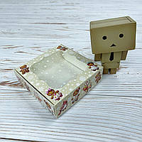 *10 шт* / Коробка / 100х100х30 мм / друк-Пряня / вікно-звичайне / НГ