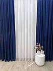 Оксамитові(велюрові) однотонні штори турецької якості. Колір: темно-синій, фото 3