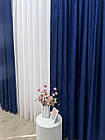 Оксамитові(велюрові) однотонні штори турецької якості. Колір: темно-синій, фото 4
