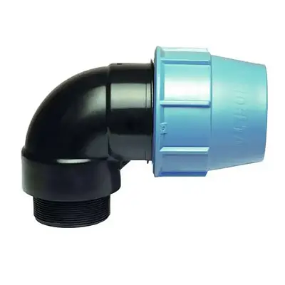 Коліно із зовнішньою різьбою 75х2" дюйма, фітинги для поліетиленових труб Unidelta (Італія)