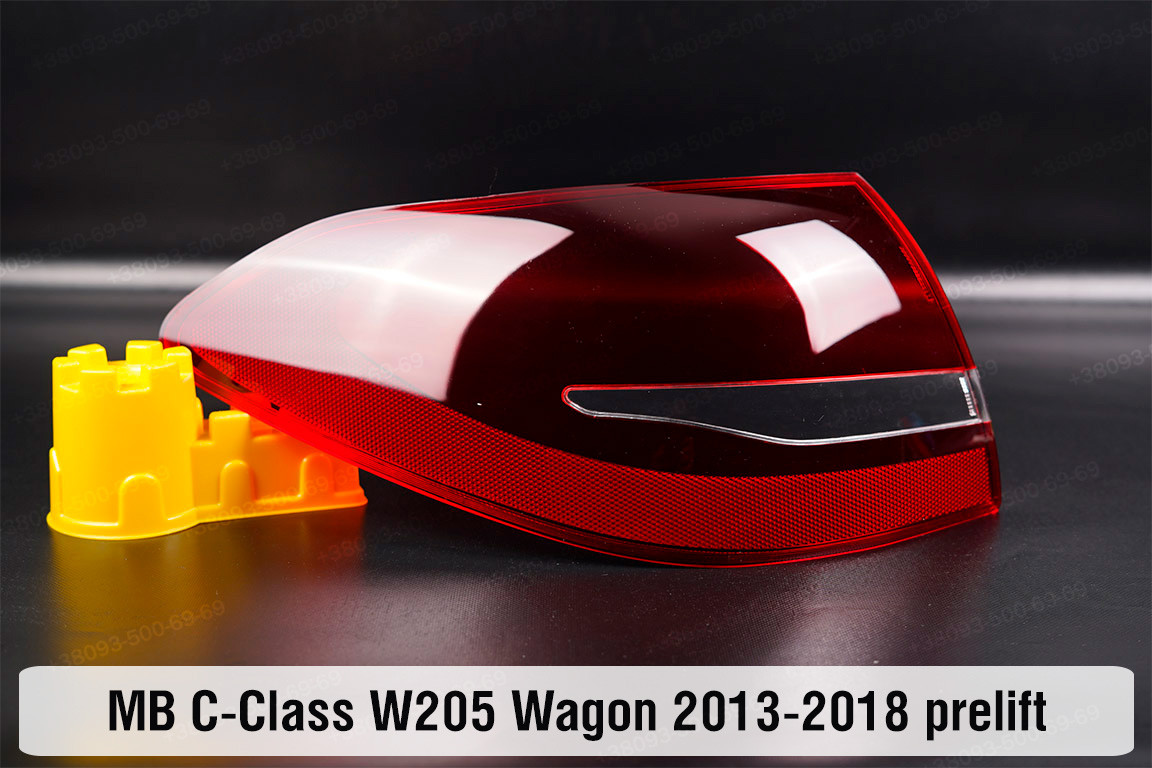 Скло заднього ліхтаря зовнішнє в крилі Mercedes-Benz C-Class W205 Wagon (2013-2018) дорест ліве, фото 1