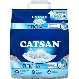Наповнювач для котячого туалету Catsan Hygiene Plus 10 л