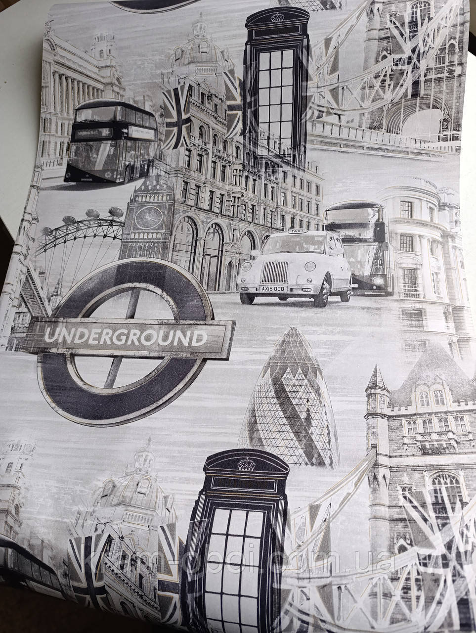 Слов'янські шпалери КФТП миючі вологостійкі прості паперові 10 м*0,53 9В255 7226-10, фото 1