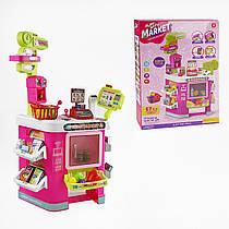 Супермаркет 922-199 (8) 67 елементів, звук, підсвічування, касовий апарат, сканер, ваги, купюри, монети, продукти, кошик, в