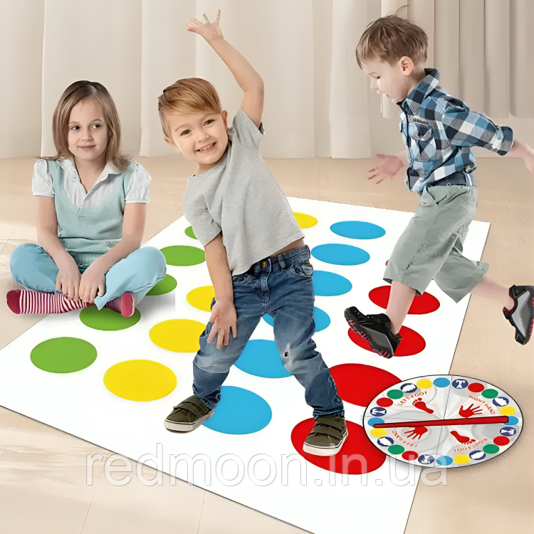Підлогова гра Твістер від 6 років, 160х112 см, Dance Pad Toy / Гра для підлоги / Інтерактивний килимок для гри / Дитяча гра, фото 1