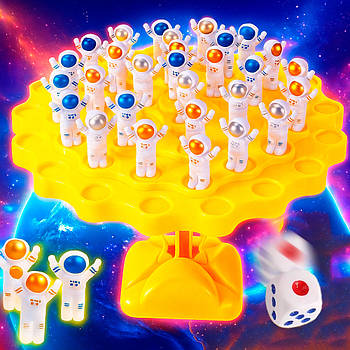 Дитяча інтерактивна настільна гра балансувальне дерево "Astronaut Balance Tree" / Розвиваюча гра Космічний Баланс