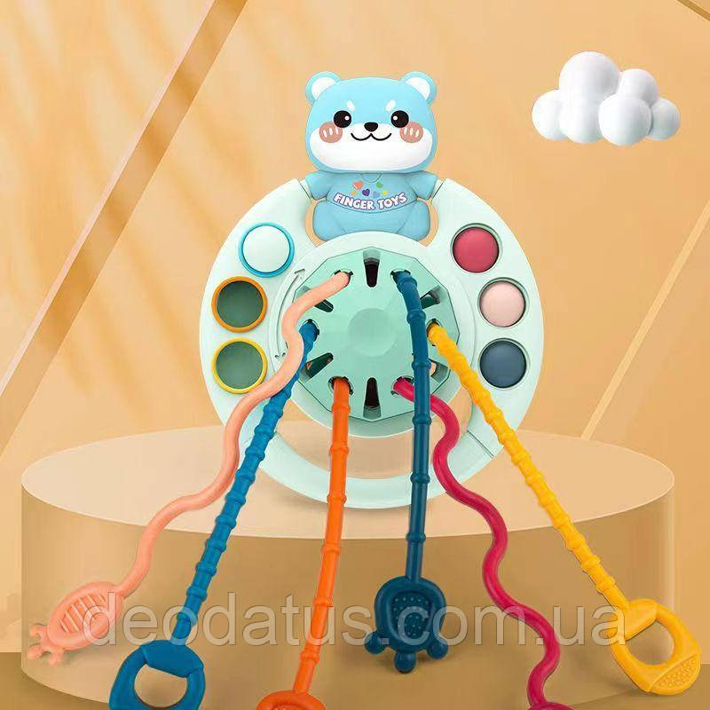 Брязкальце тягучка 2866 "Тягучка НЛО" для найменших прорізувач бізіборд, фото 1