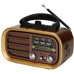 Акумуляторний радіоприймач з Bluetooth, USB, від 1х18650, GOLON RX-BT638 / Портативний радіоприймач / ФМ радіоприймач