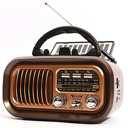 Радіоприймач із сонячною панеллю та акумулятором, USB, SD-карта RX-BT628S / Аналоговий радіоприймач акумуляторний