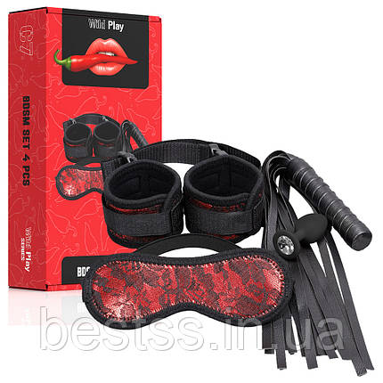Набір БДСМ з чотирьох предметів Erospace Wild Play BDSM Set C7 – комплект для сміливих експериментів 🔥, фото 1