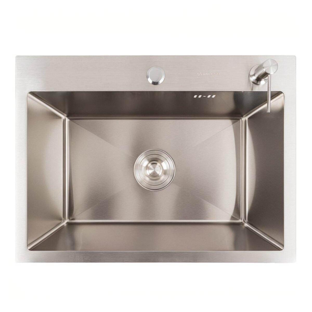 Кухонна мийка Valeso Handmade 58х43 нержавіюча 3.0/0.8 5843, фото 1